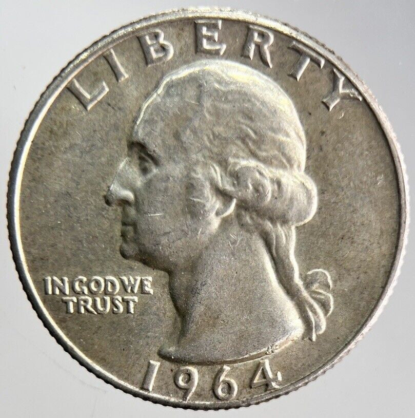 1964 US USA Quarter Dollar Silver Coin | Very High Grade | a4624