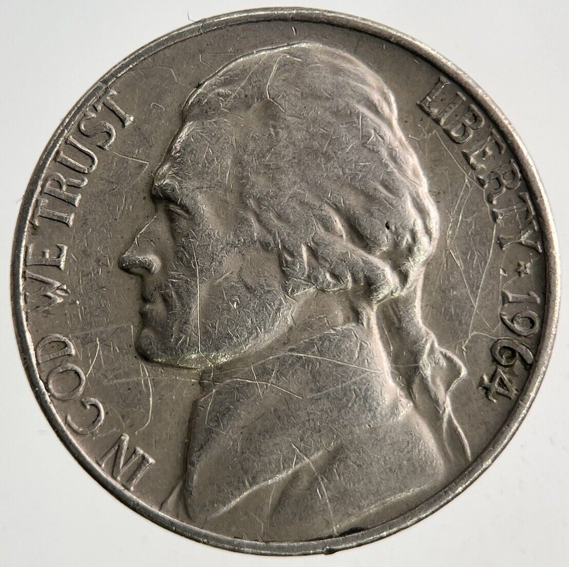 1964 US USA Jefferson Nickel V 5 Cents Coin | Fine Collectable Grade