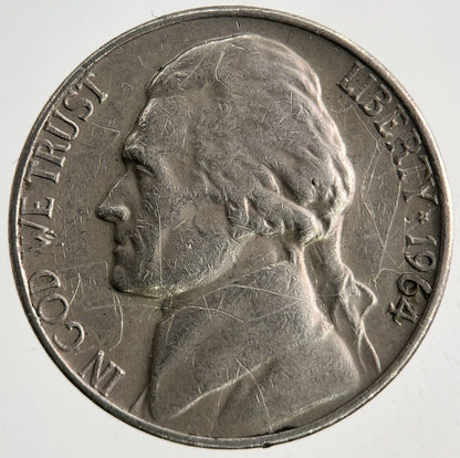 1964 US USA Jefferson Nickel V 5 Cents Coin | Fine Collectable Grade