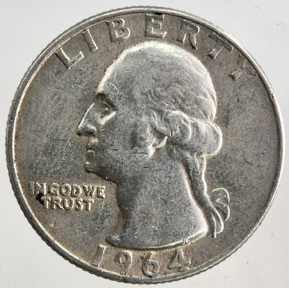 1964 US USA Quarter Dollar Silver Coin | Very High Grade