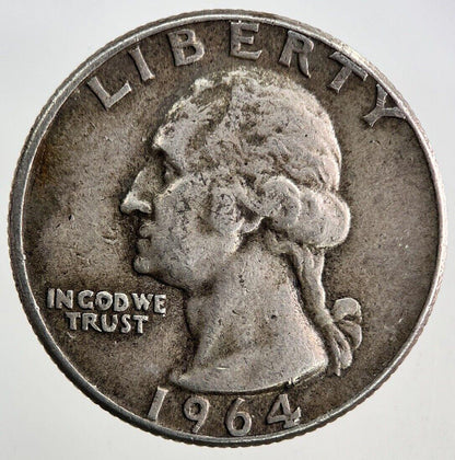 1964 US USA Quarter Dollar Silver Coin | Fine Collectable Grade