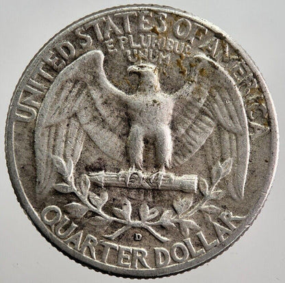 1964-D US USA Quarter Dollar Silver Coin | Fine Collectable Grade | a7935