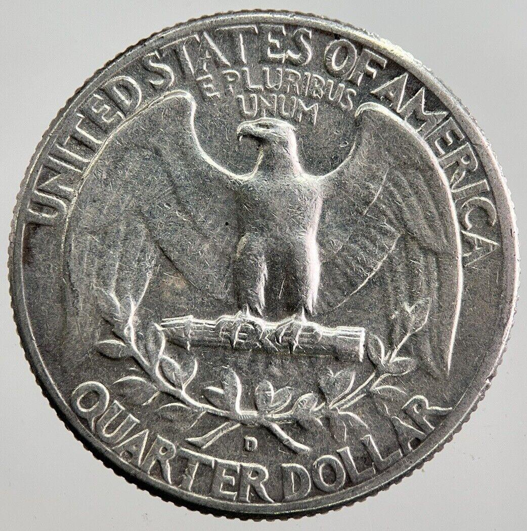 1964-D US USA Quarter Dollar Silver Coin | Fine Collectable Grade | a7935