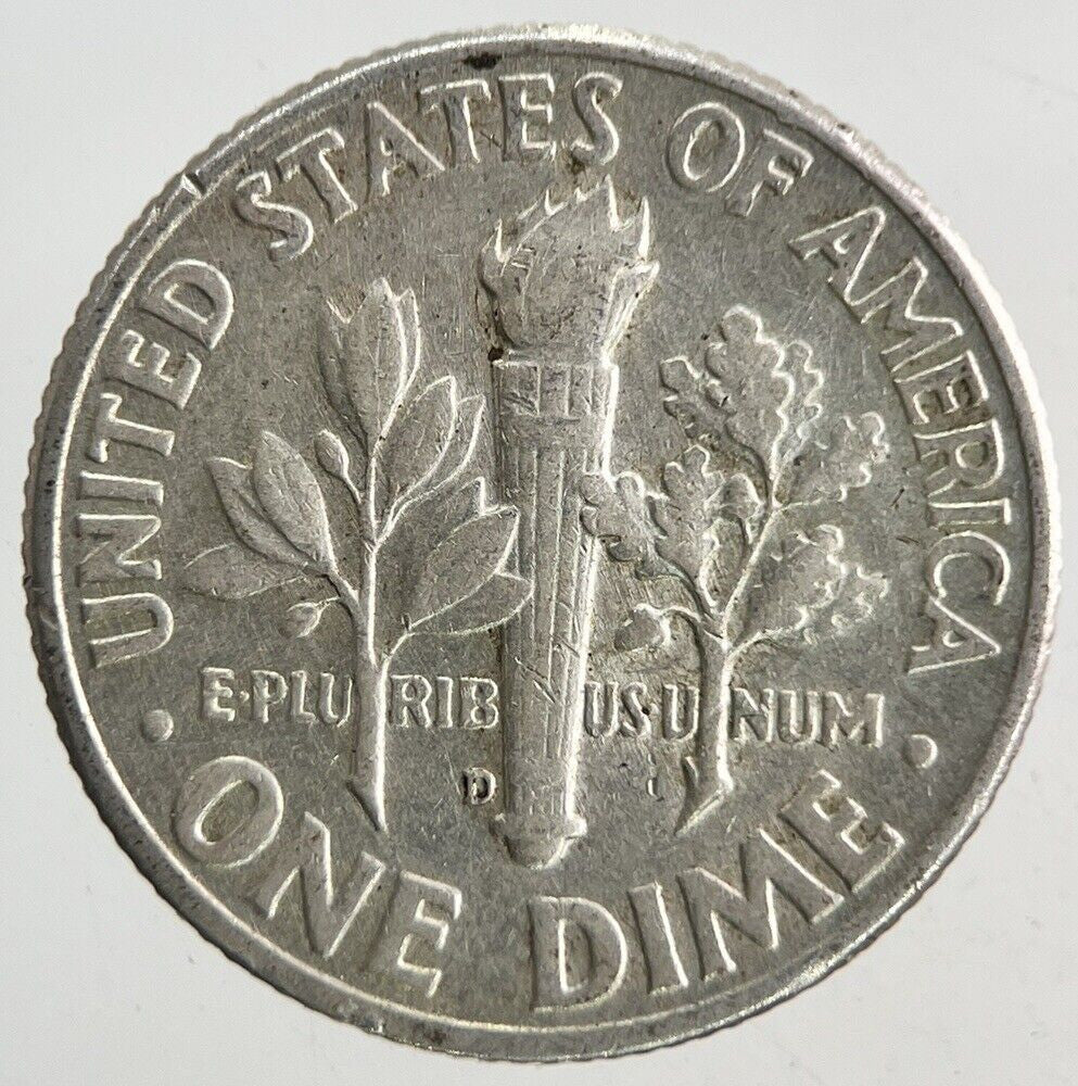 1964-D US USA Roosevelt Dime Silver Coin | Fine Collectable Grade