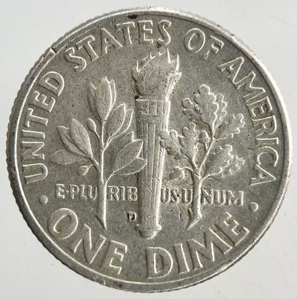 1964-D US USA Roosevelt Dime Silver Coin | Fine Collectable Grade