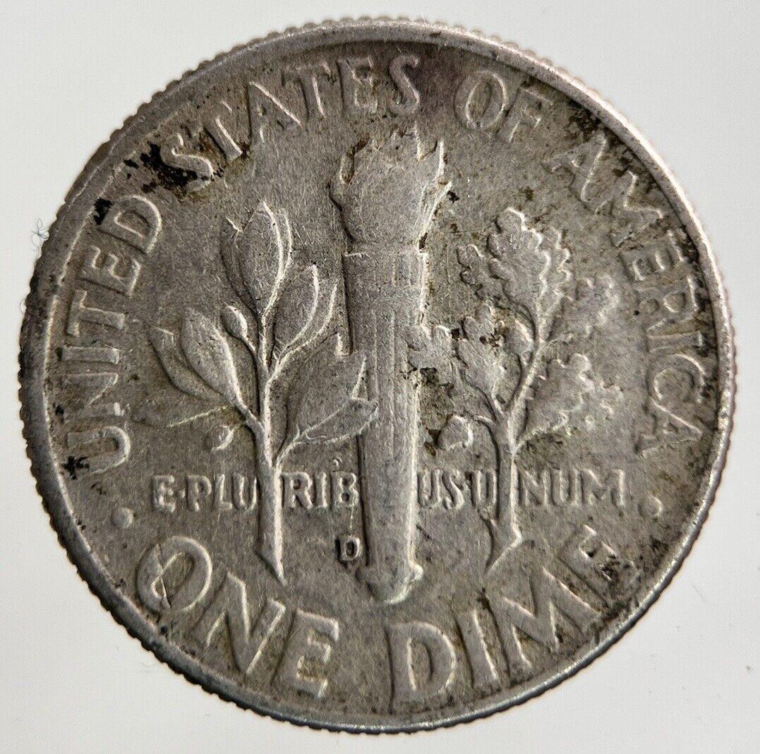 1964-D US USA Roosevelt One Dime Silver Coin | Fine Collectable Grade