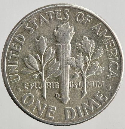 1964-D US USA Roosevelt One Dime Silver Coin | Fine Collectable Grade