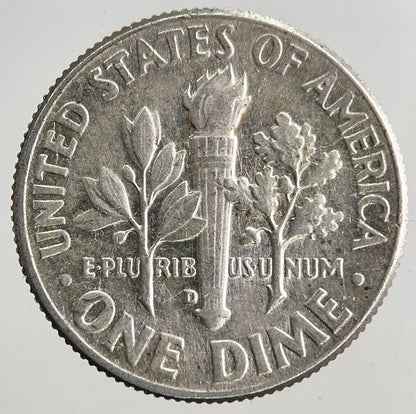 1964-D US USA Roosevelt One Dime Silver Coin | Fine Collectable Grade