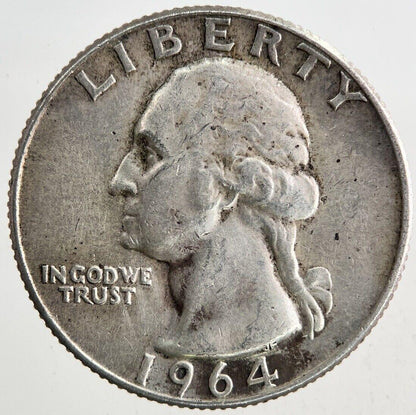 1964-D US USA Quarter Dollar Silver Coin | Very High Grade