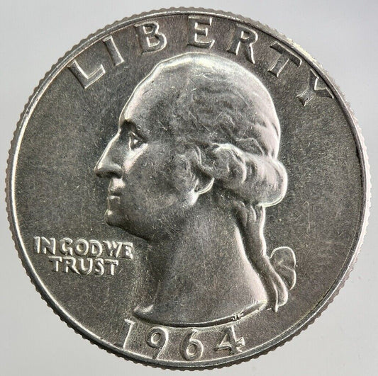 1964-D US USA Quarter Dollar Silver Coin | Very High Grade