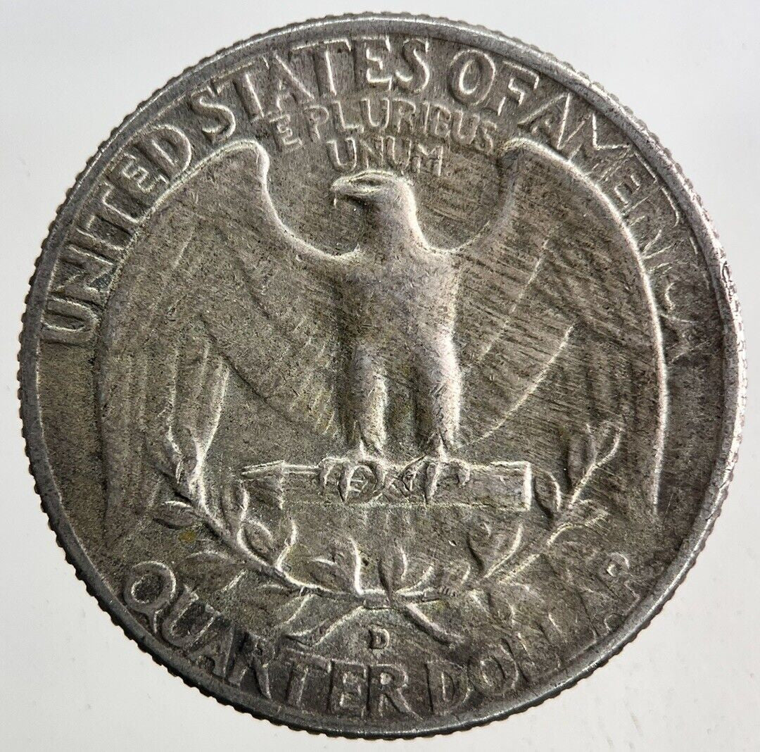 1964-D US USA Quarter Dollar Silver Coin | Fine Collectable Grade