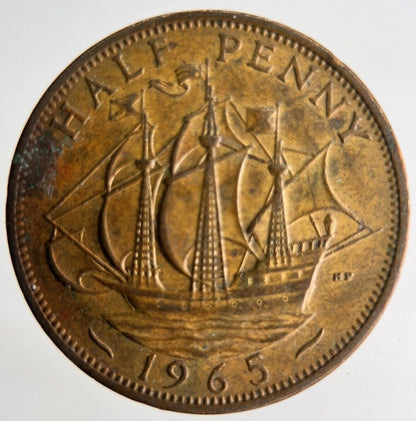 1965 Elizabeth II 2nd Half-Penny Coin | Fine Collectable Grade