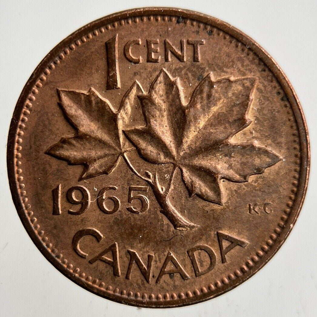 1965 Canada 1 Cent Coin | Fine Collectable Grade