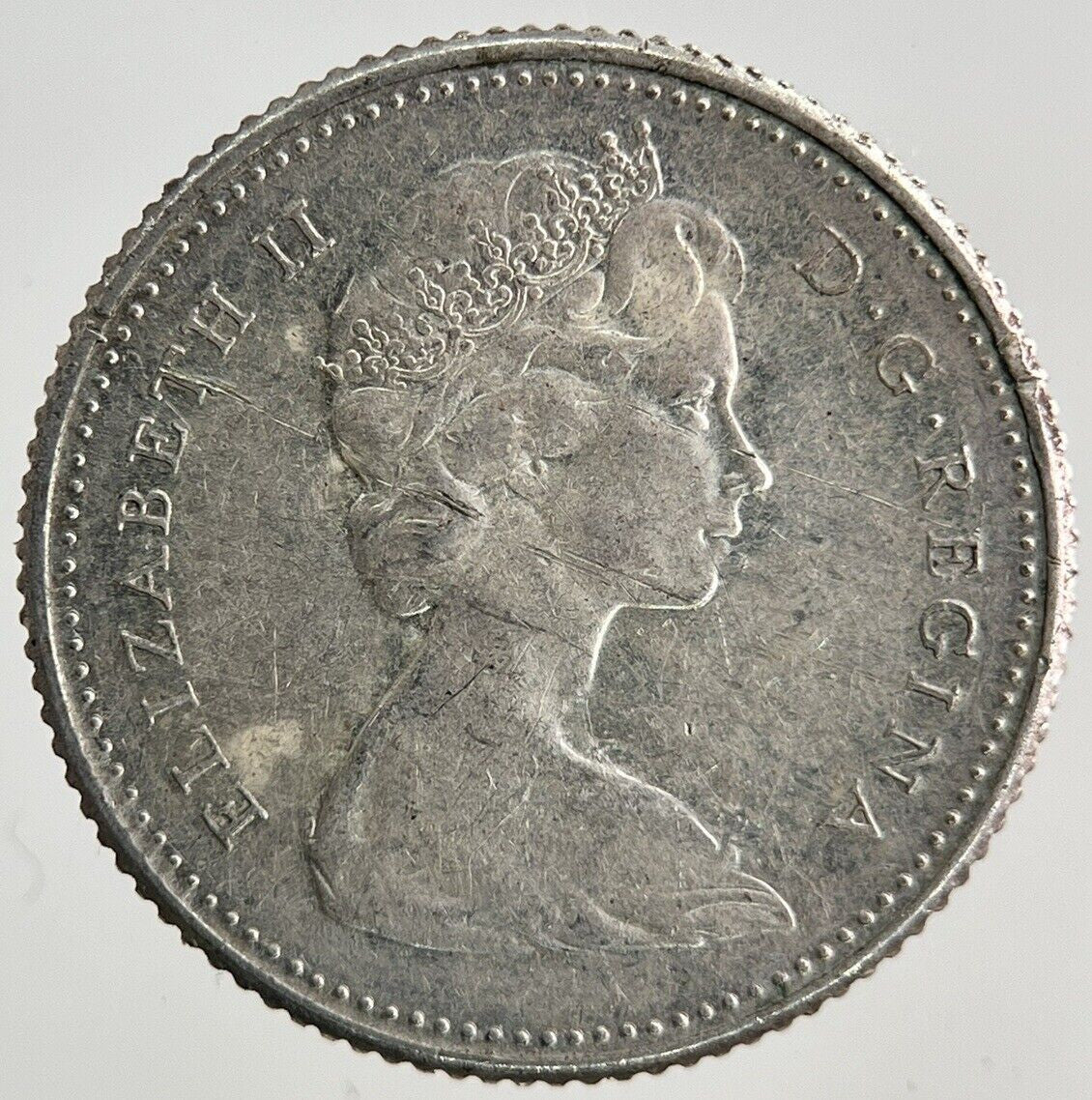 1965 Canada 10 Cents Silver Coin | Fine Collectable Grade