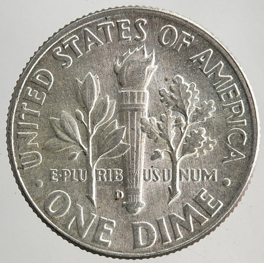 1964-D US USA Roosevelt One Dime Silver Coin | Very High Grade