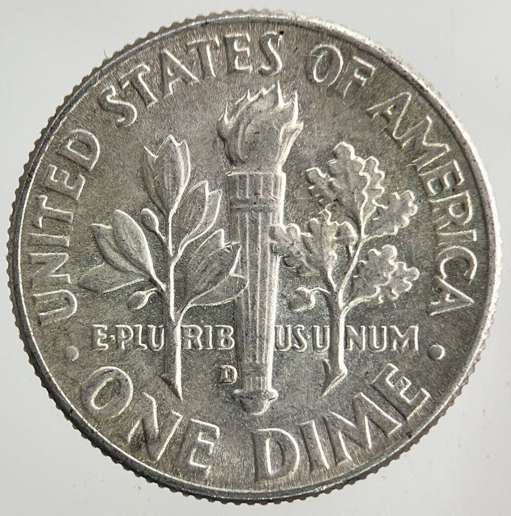 1964-D US USA Roosevelt One Dime Silver Coin | Very High Grade