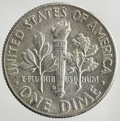 1964-D US USA Roosevelt One Dime Silver Coin | Very High Grade