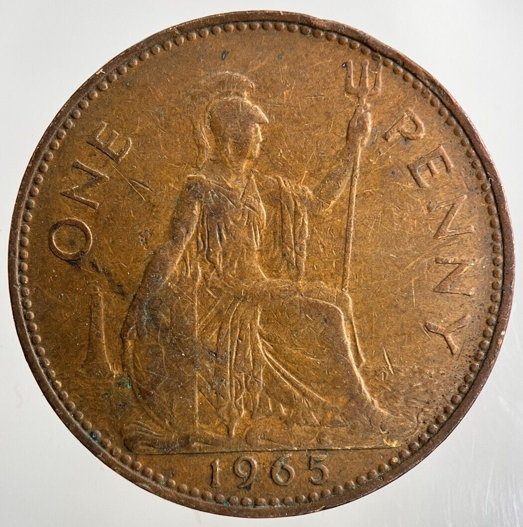 1965 Elizabeth II 2nd One Penny Coin | Fine Collectable Grade