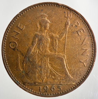 1965 Elizabeth II 2nd One Penny Coin | Fine Collectable Grade