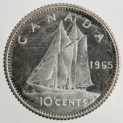 1965 Canada 10 Cents Proof Silver Coin | Very High Grade