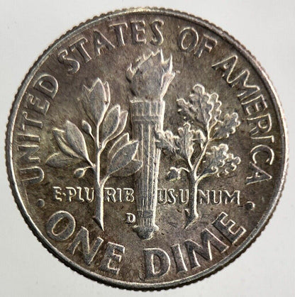 1964-D US USA Roosevelt One Dime Silver Coin | Very High Grade