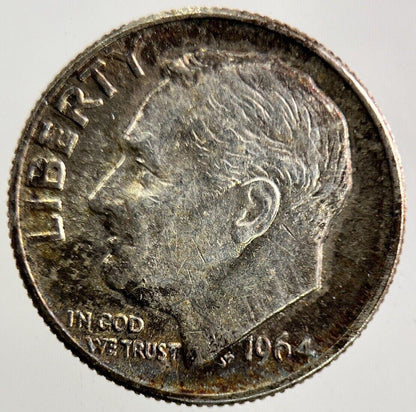 1964-D US USA Roosevelt One Dime Silver Coin | Very High Grade