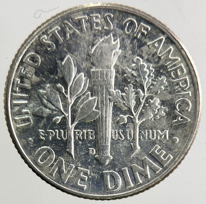 1964-D US USA Roosevelt One Dime Silver Coin | Very High Grade
