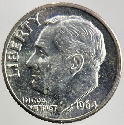 1964-D US USA Roosevelt One Dime Silver Coin | Very High Grade