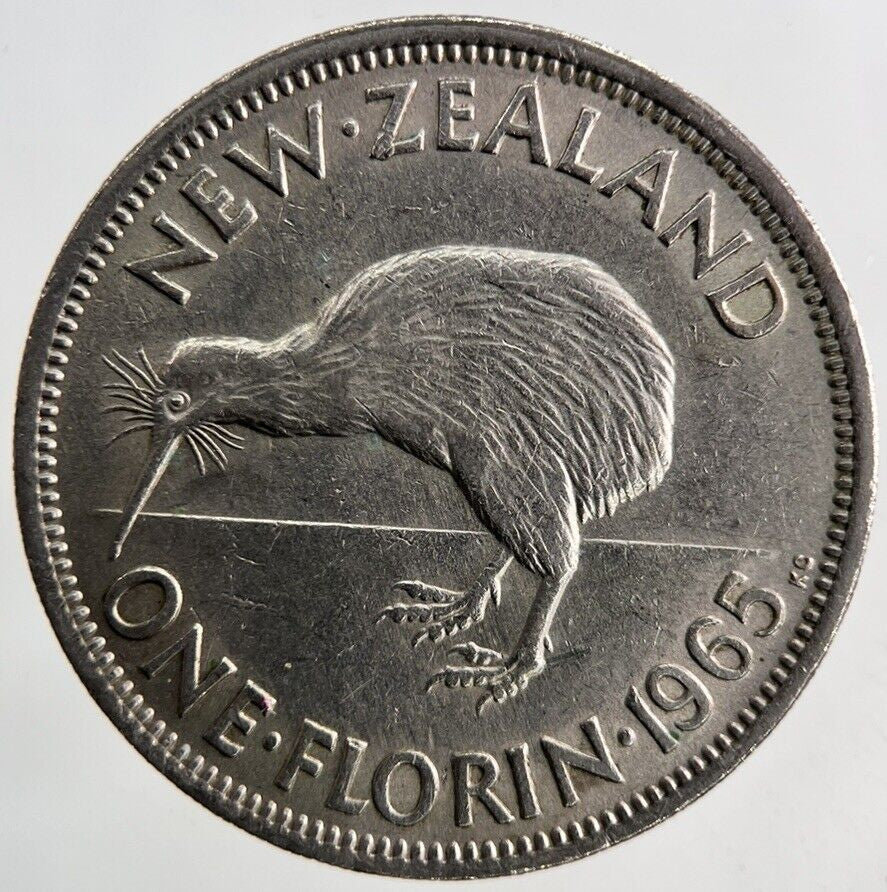 1965 New Zealand Florin Coin | Fine Collectable Grade