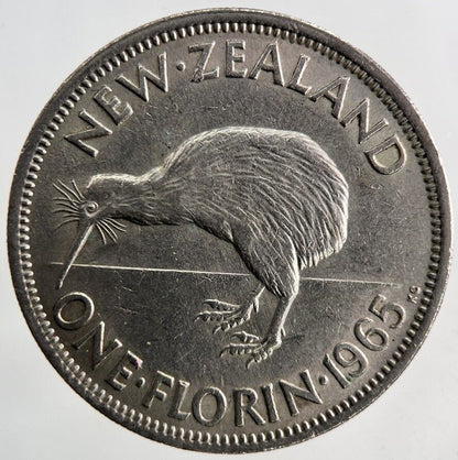 1965 New Zealand Florin Coin | Fine Collectable Grade