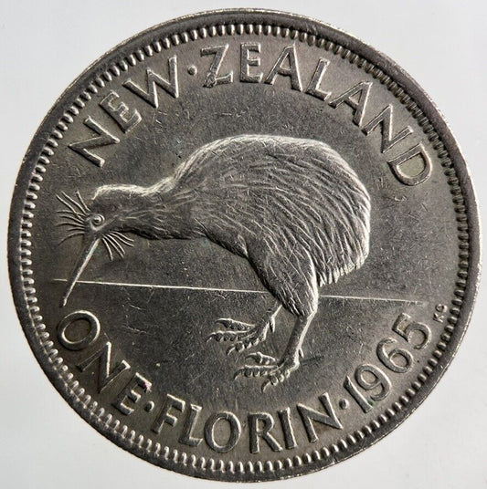 1965 New Zealand Florin Coin | Fine Collectable Grade