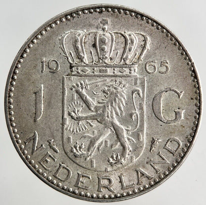1965 Netherlands 1 Gulden Silver Coin | Fine Collectable Grade