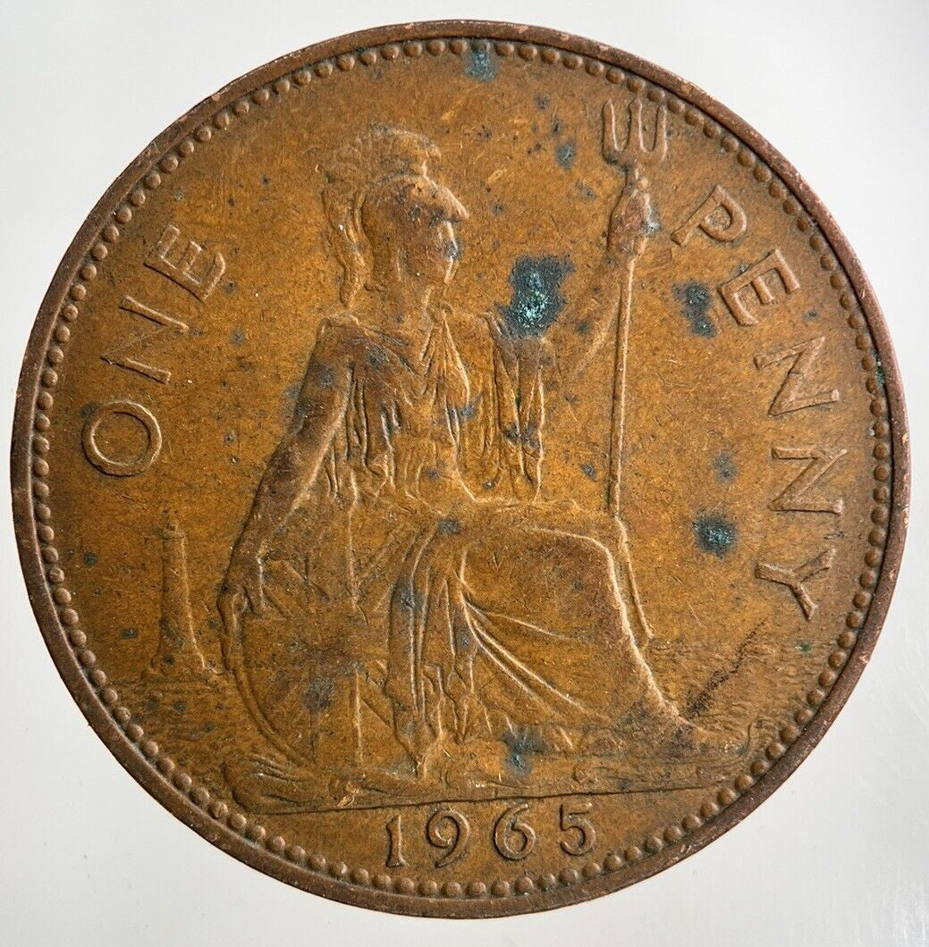 1965 Elizabeth II 2nd One Penny Coin | Fine Collectable Grade