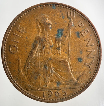 1965 Elizabeth II 2nd One Penny Coin | Fine Collectable Grade