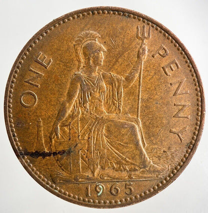 1965 Elizabeth II 2nd One Penny Coin | Fine Collectable Grade