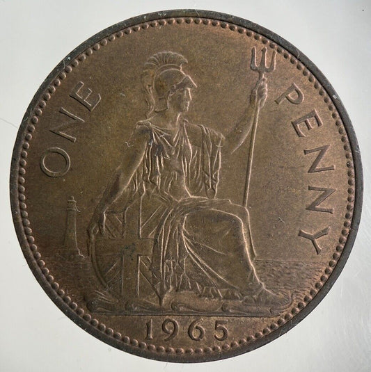 1965 Elizabeth II 2nd One Penny Coin | Very High Grade