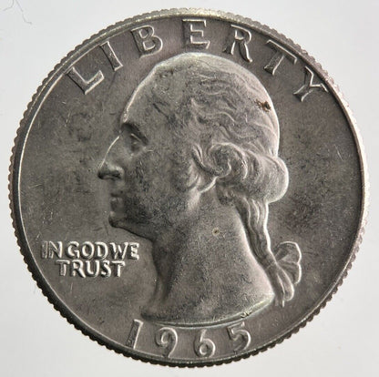 1965 US USA One Quarter Coin | Fine Collectable Grade
