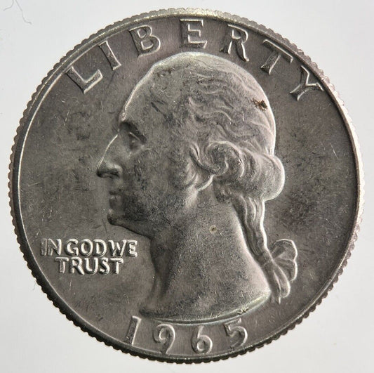 1965 US USA One Quarter Coin | Fine Collectable Grade