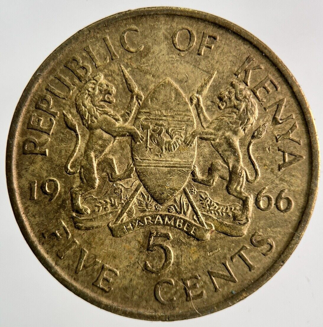 1966 Africa Kenya 5 Cents Coin | Fine Collectable Grade