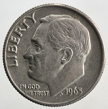 1965 US USA Roosevelt Dime Coin | Fine Collectable Grade