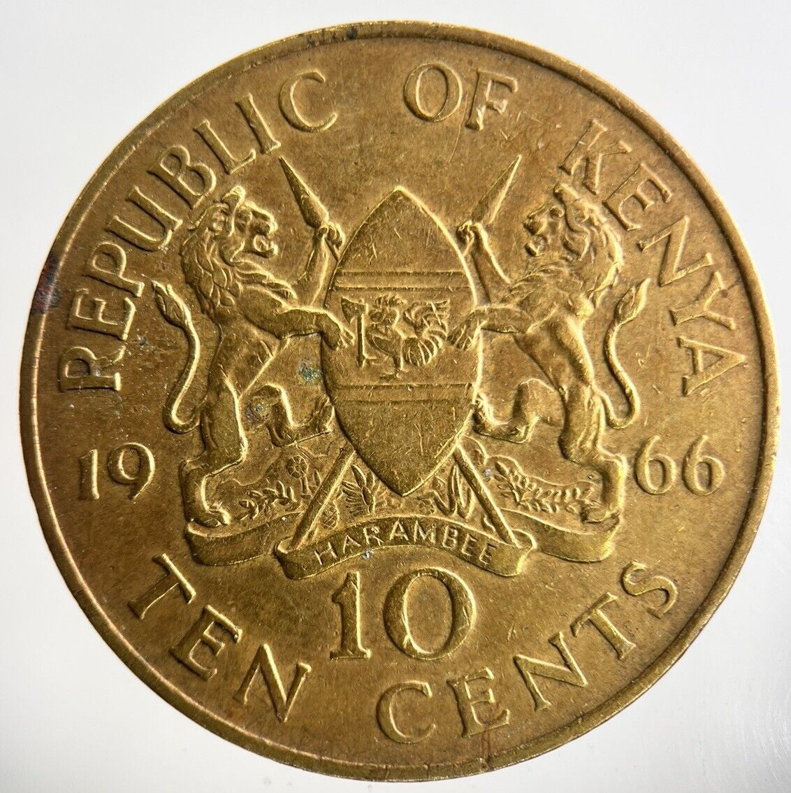 1966 Africa Kenya 10 Cents Coin | Fine Collectable Grade