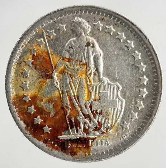 1965 Switzerland Swiss 1/2 Half Franc Silver Coin | Fine Collectable Grade