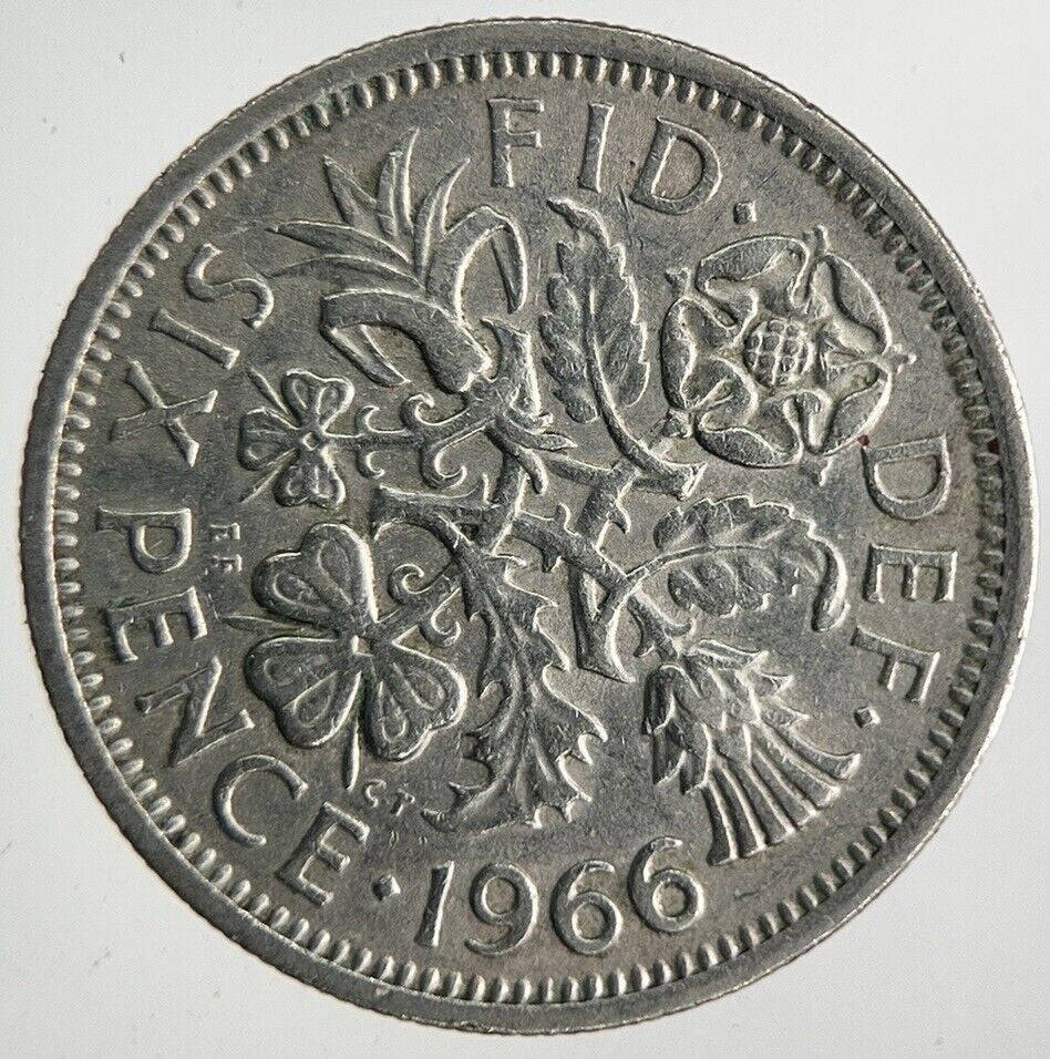 1966 Elizabeth II 2nd Sixpence Coin | Fine Collectable Grade