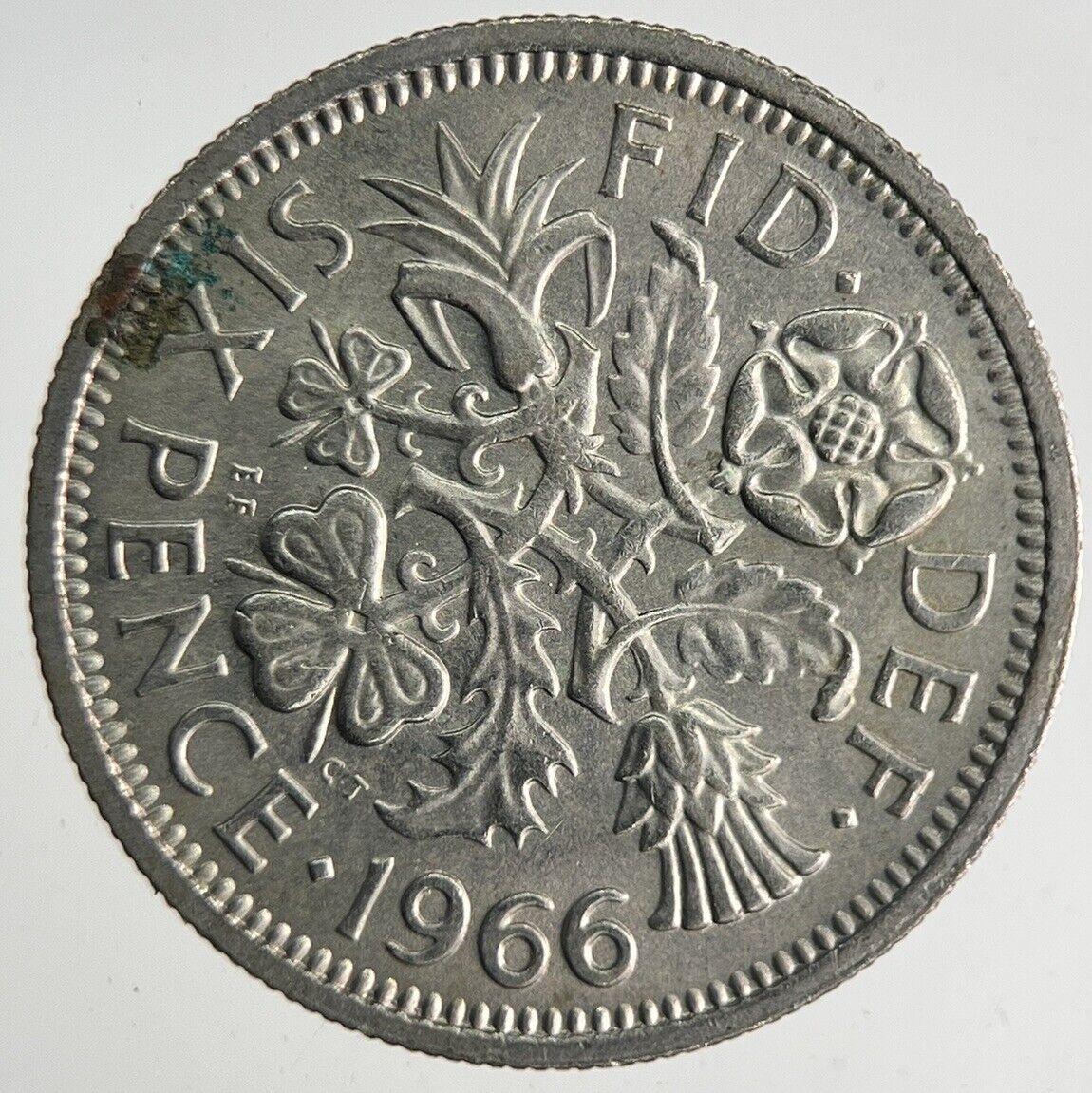 1966 Elizabeth II 2nd Sixpence Coin | Fine Collectable Grade