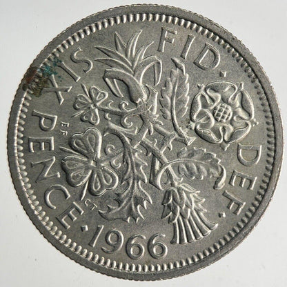 1966 Elizabeth II 2nd Sixpence Coin | Fine Collectable Grade