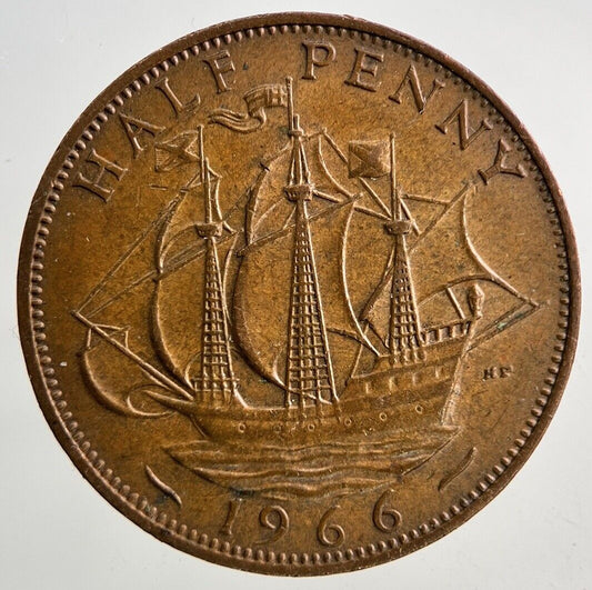 1966 Elizabeth II 2nd Half-Penny Coin | Very High Grade