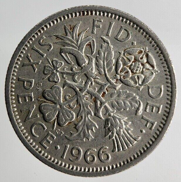 1966 Elizabeth II 2nd Sixpence Coin | Fine Collectable Grade
