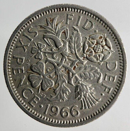 1966 Elizabeth II 2nd Sixpence Coin | Fine Collectable Grade
