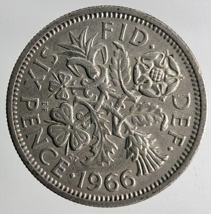 1966 Elizabeth II 2nd Sixpence Coin | Fine Collectable Grade