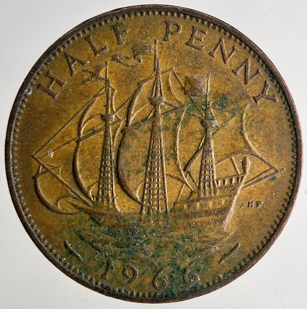 1966 Elizabeth II 2nd Half-Penny Coin | Fine Collectable Grade